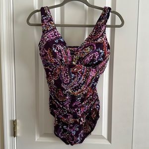 Lands’ End Grecian One Piece Swimsuit